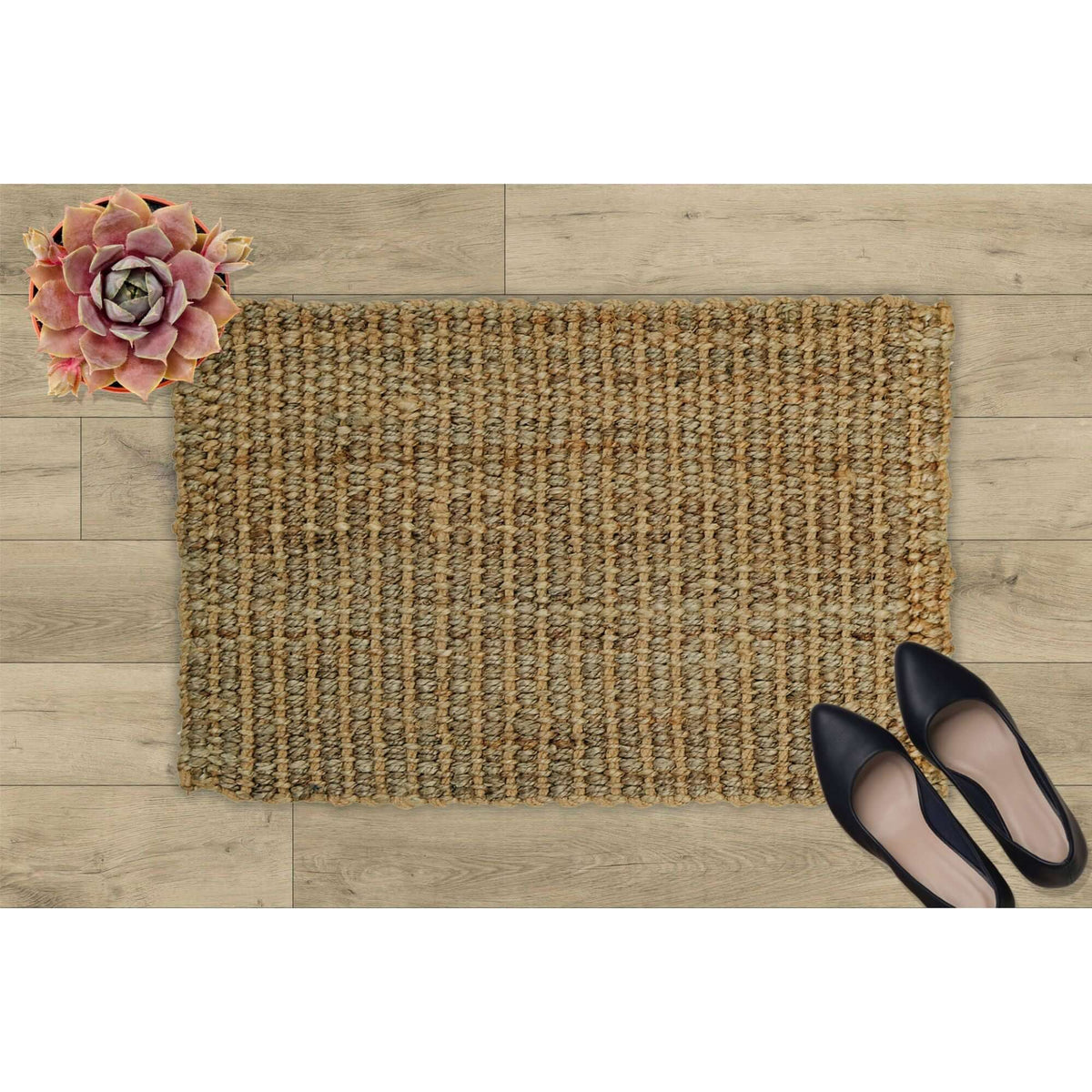 Handmade Natural Jute Rug — room photo 3