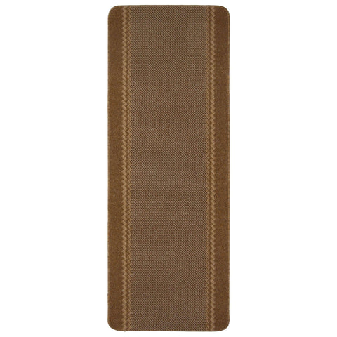 Washable Bordered Brown Rug | 116Br