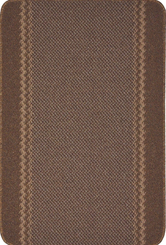 Washable Bordered Brown Rug | 116Br