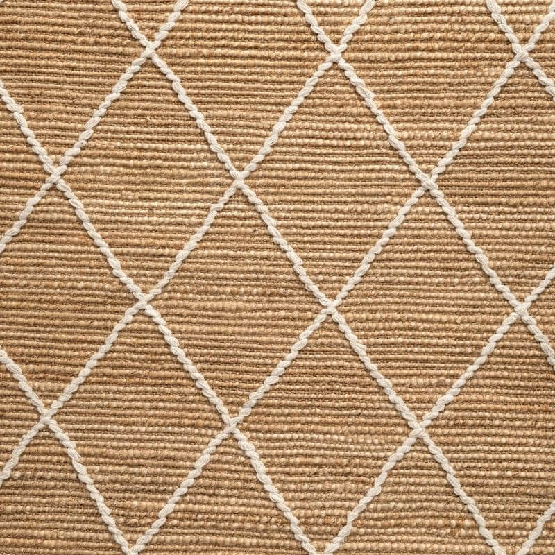 Jute Rug Kunu Natural Handwoven Diamond Design — room photo 2