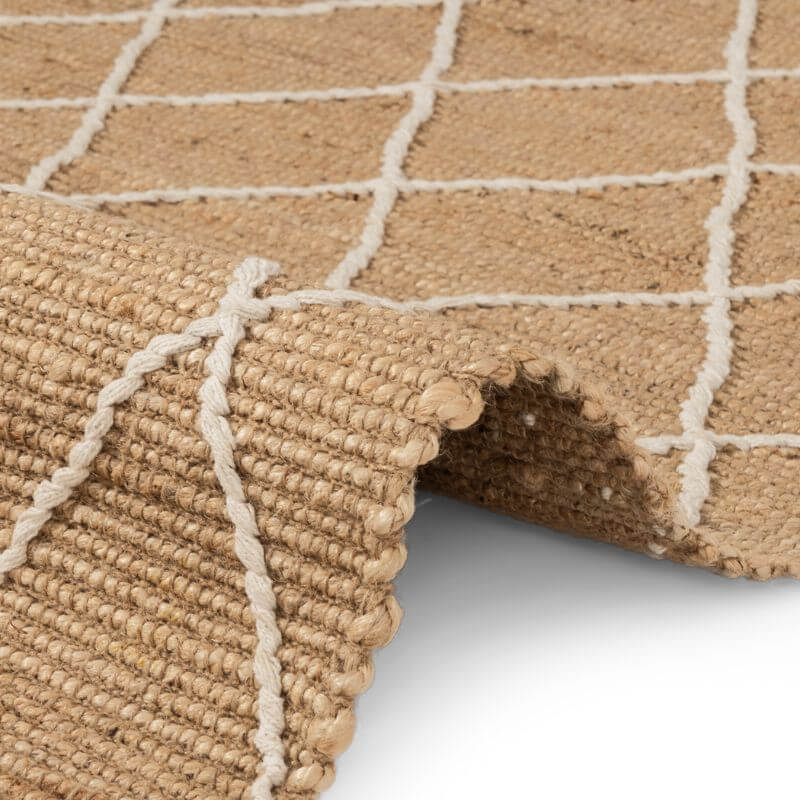 Jute Rug Kunu Natural Handwoven Diamond Design — room photo 6