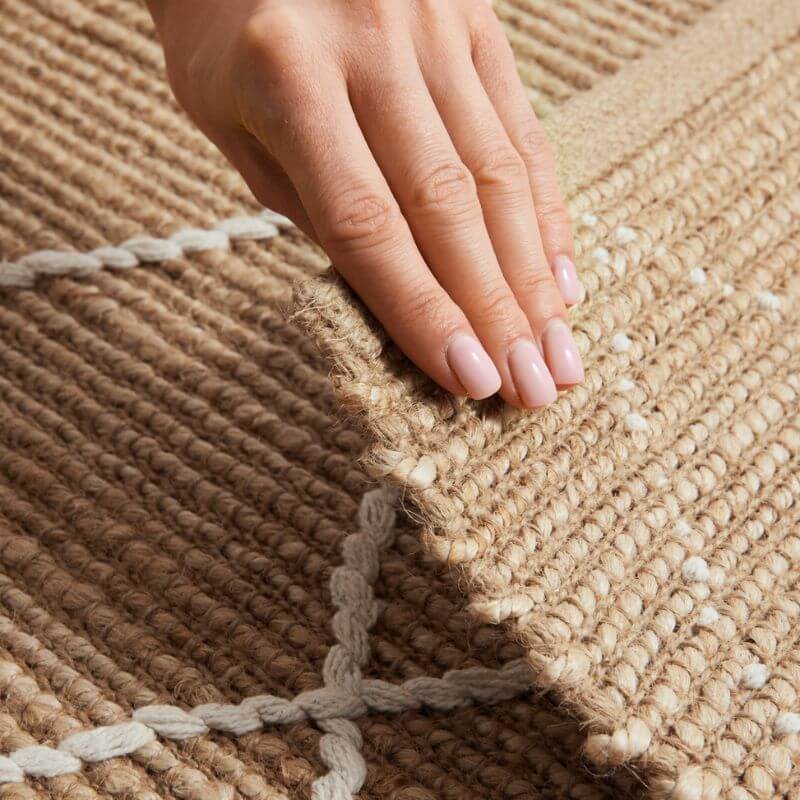 Jute Rug Kunu Natural Handwoven Diamond Design — room photo 5