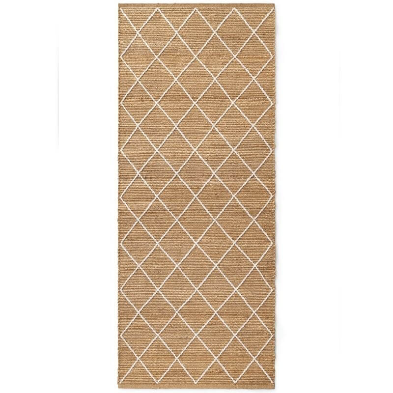 Jute Rug Kunu Natural Handwoven Diamond Design — room photo 9
