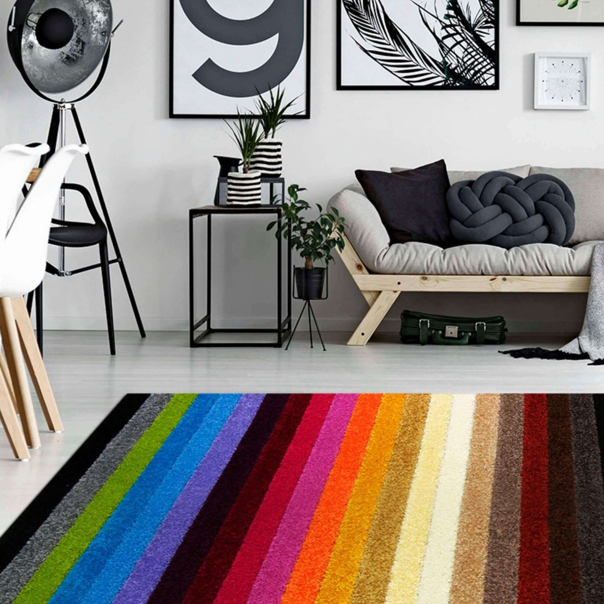 Alya Striped Multicolour Rugs | 117M — room photo 7
