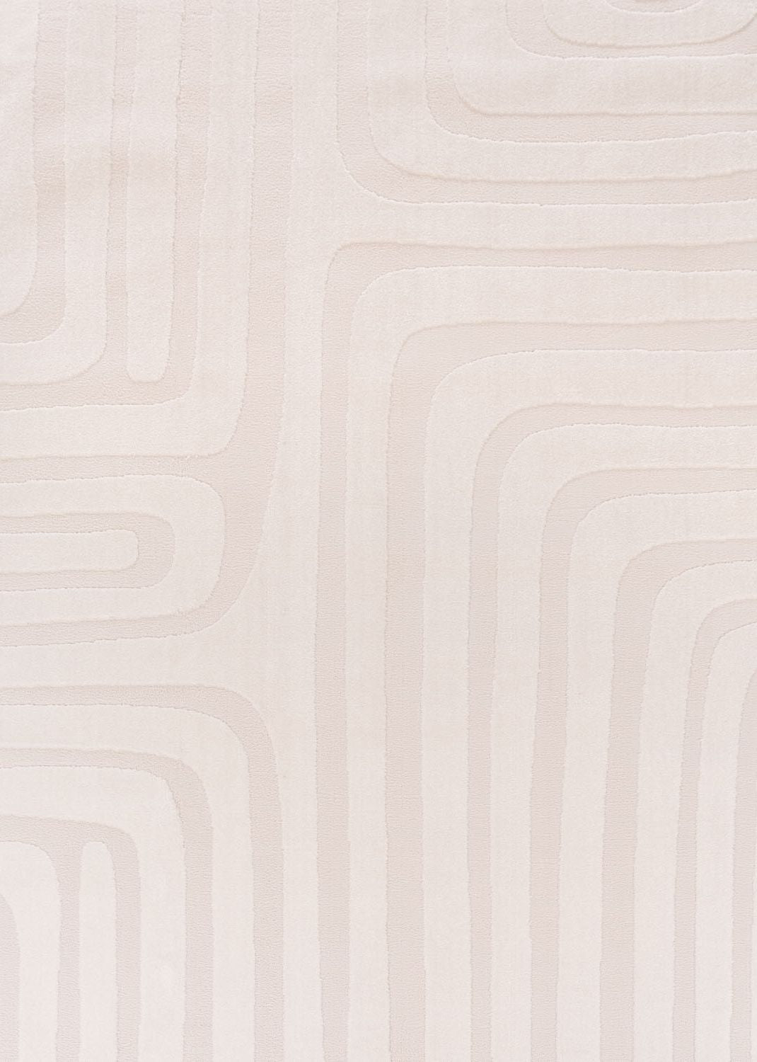 Loft Geometric Cream Rug — top view