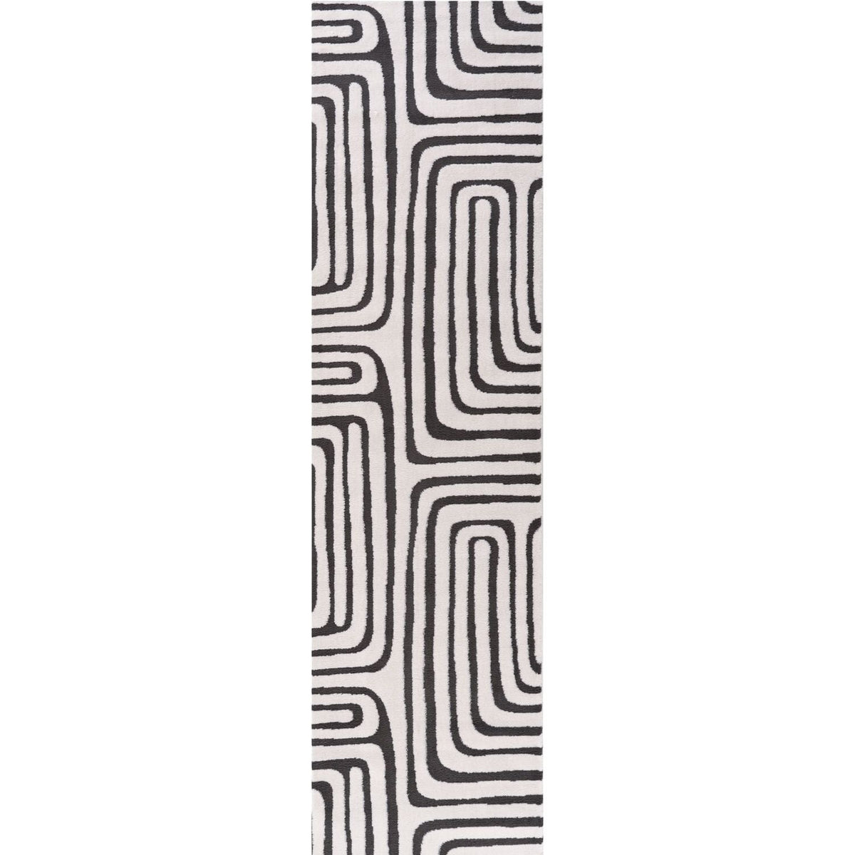 Loft Geometric Dark Grey Rug — room photo 7