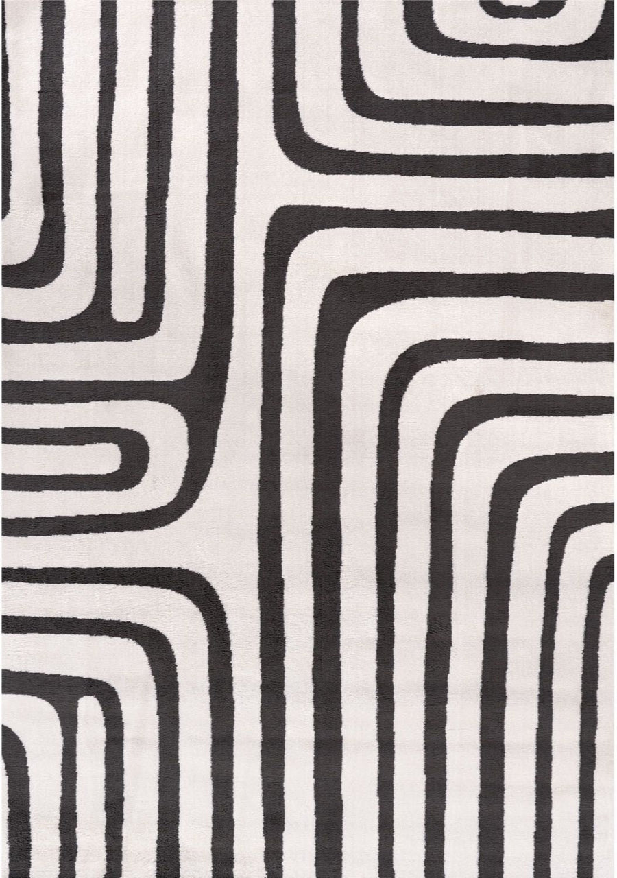 Loft Geometric Dark Grey Rug