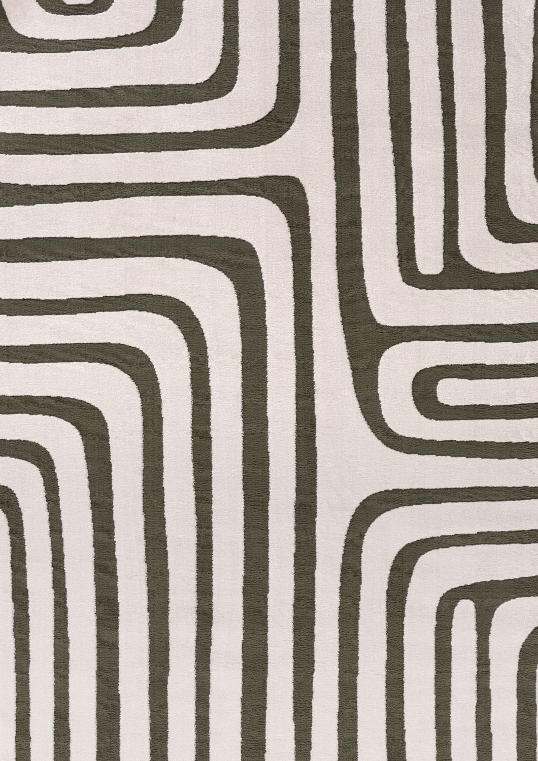 Loft Geometric Green Rug — top view