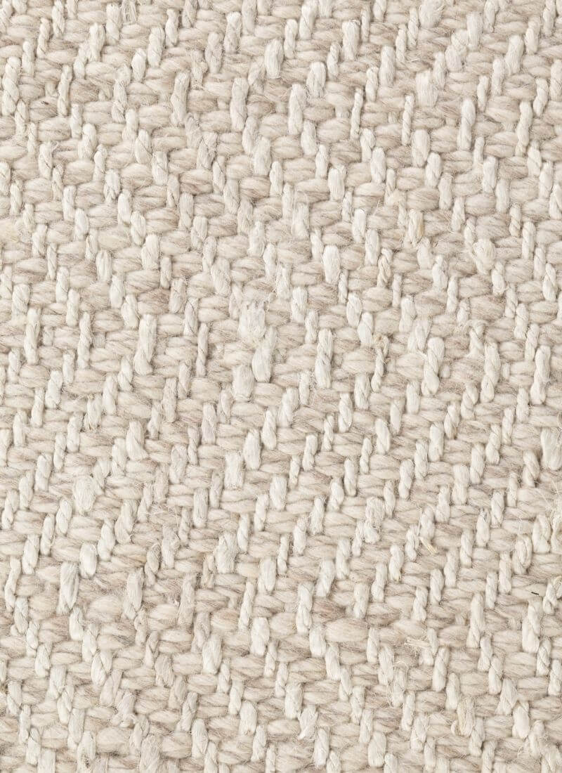 Majoli Natural White Herringbone Wool & Jute Rug — room photo 3