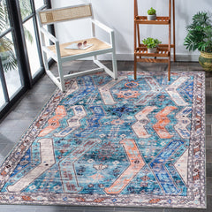 Rugs Depot Ð Kilim Red Medallion Washable Rug Ð Design NL1015