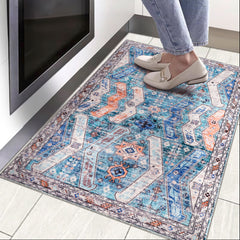 Rugs Depot Ð Kilim Red Medallion Washable Rug Ð Design NL1015