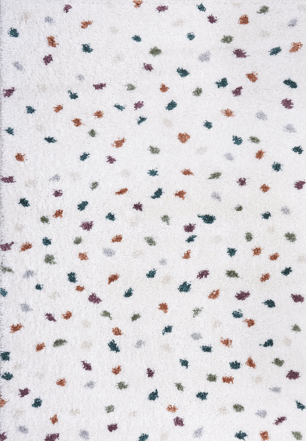 Moodi Shaggy Multicolour Jubile Rug — top view
