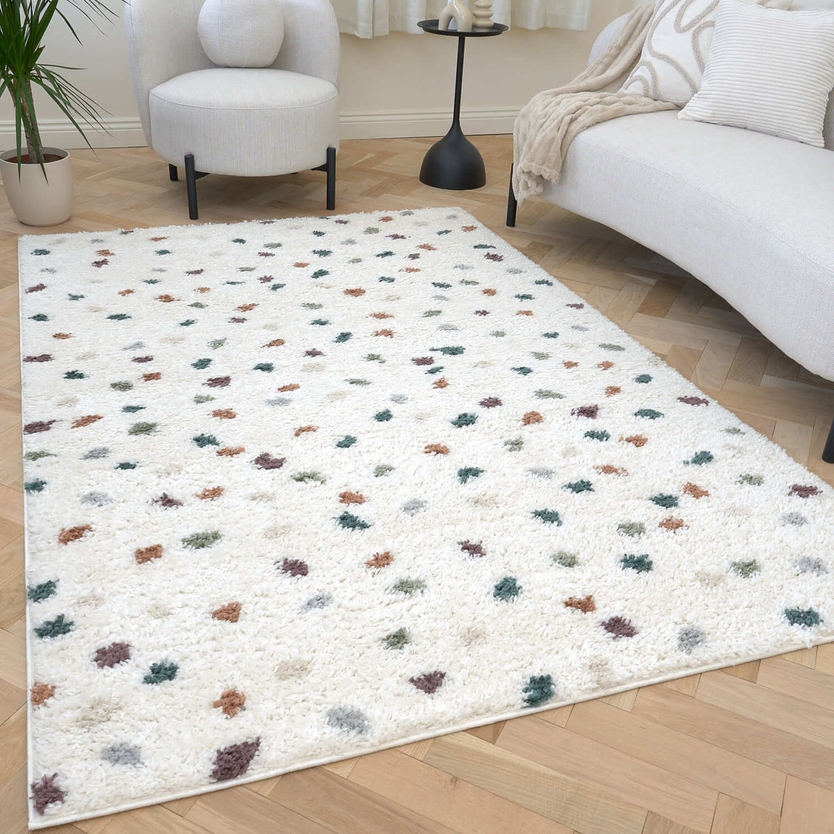 Moodi Shaggy Multicolour Jubile Rug — room photo 7