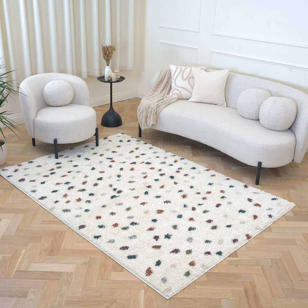 Moodi Shaggy Multicolour Jubile Rug — room photo 8