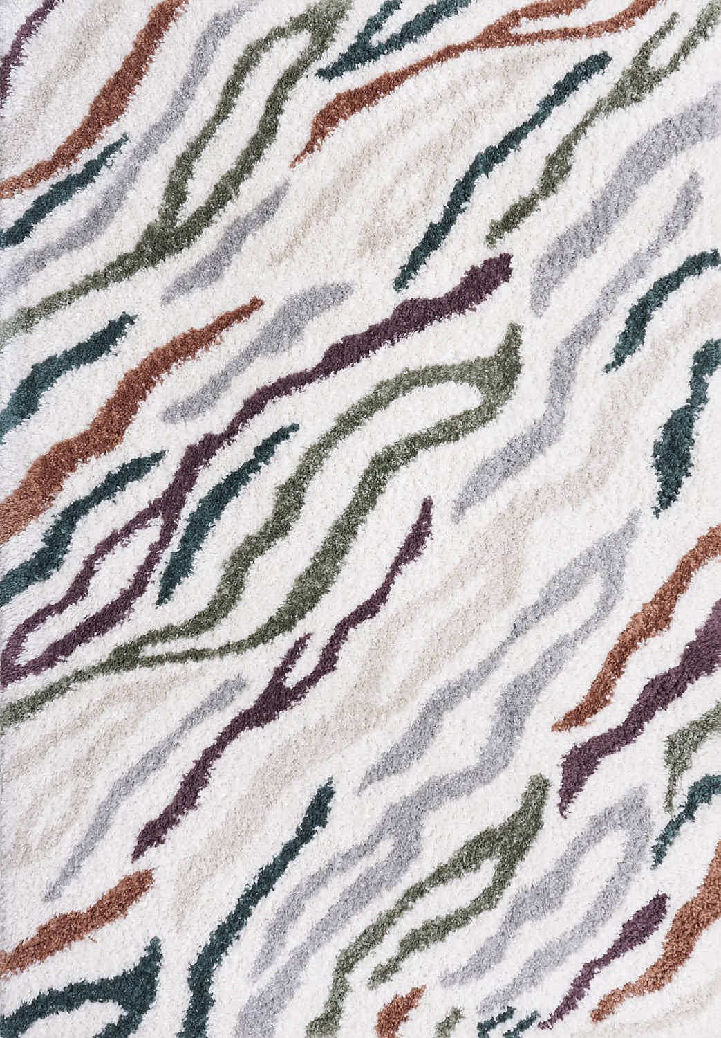 Moodi Shaggy Multicolour Tidecrest Rug — top view