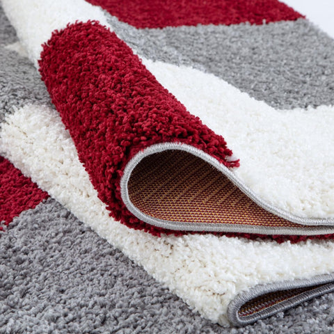 Myshaggy Geometric Red Rug
