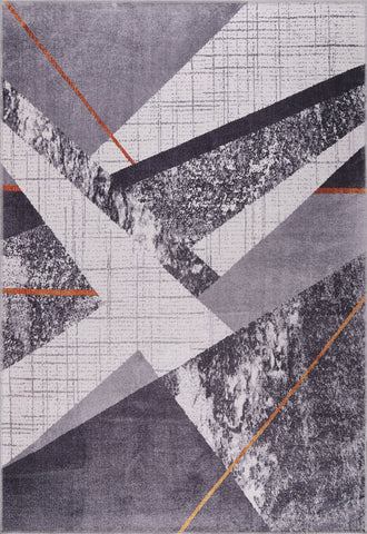 Rugs Depot Bohemian Grey Striped Washable Rug Design NL1005