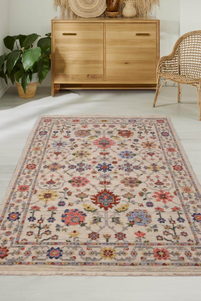 Nomad Floral Persian-Style Rug — room photo 4