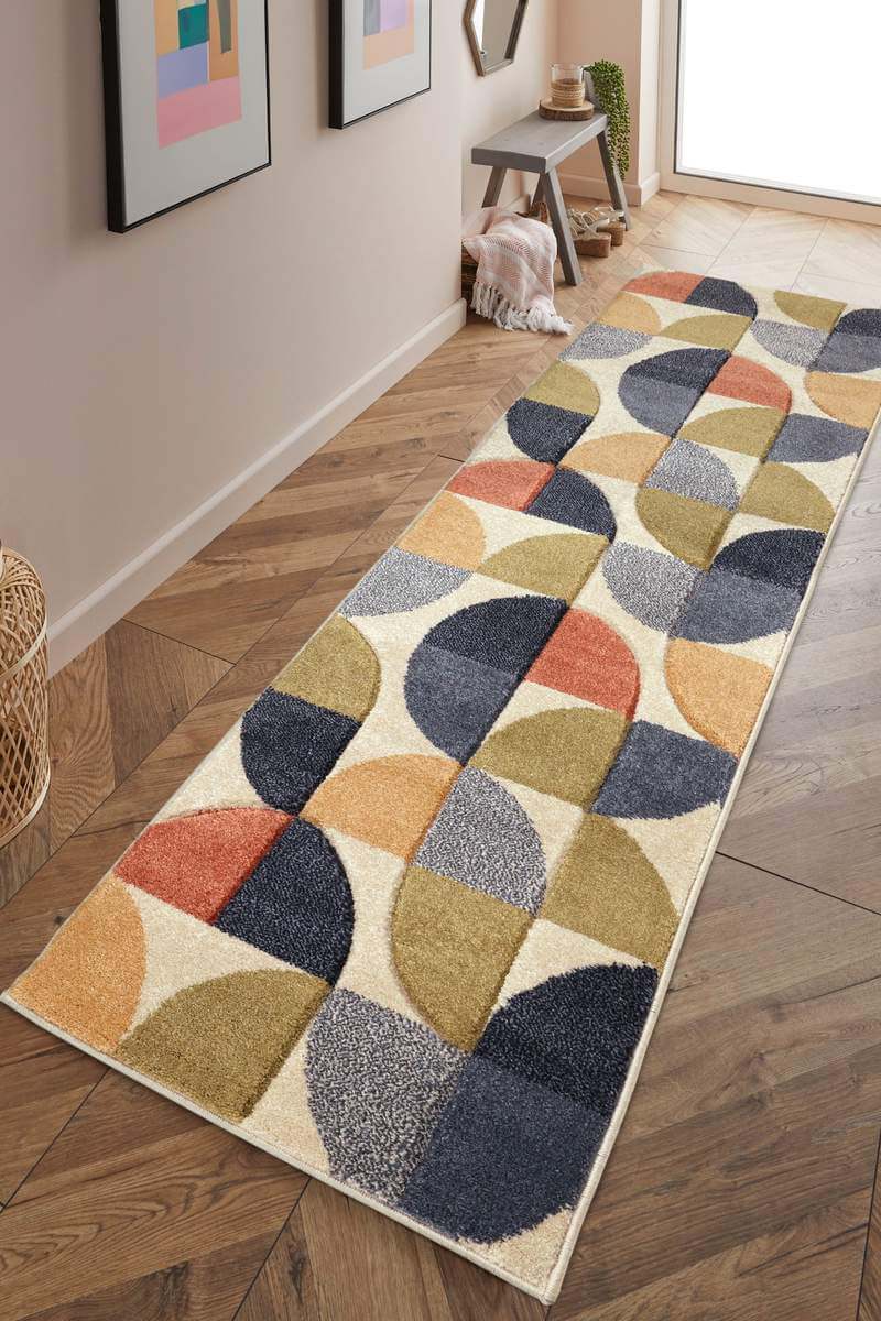 Newport Geometric Rug – Bold Multicolour Design — room photo 6