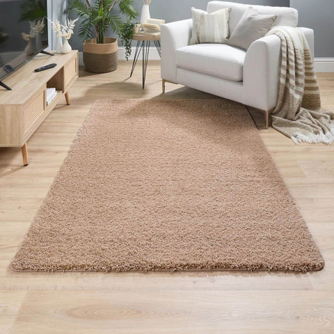 Washable Nude Pink Shaggy Rug