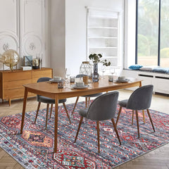 Rugs Depot RW1002 – Machine Washable Multicolor Tribal Diamond Rug | Bohemian Kilim-Style Carpet for Living Room, Bedroom & Office