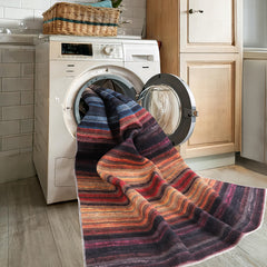 Rugs Depot RW1006 – Machine Washable Multicolor Striped Area Rug | Modern Bohemian Vibrant Carpet for Living Room, Bedroom & Office