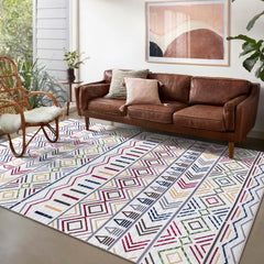 Rugs Depot Kilim Red Medallion Washable Rug Design RW1005