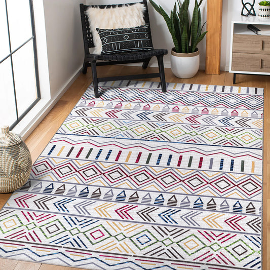 Rugs Depot Kilim Red Medallion Washable Rug Design RW1005