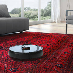 Rugs Depot RW1001 – Machine Washable Red Afghan Pattern Area Rug | Traditional Oriental Geometric Design for Living Room, Bedroom & Office