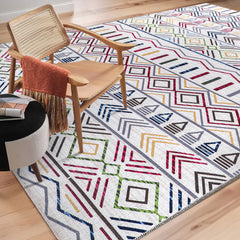 Rugs Depot Kilim Red Medallion Washable Rug Design RW1005