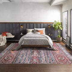 Rugs Depot RW1002 – Machine Washable Multicolor Tribal Diamond Rug | Bohemian Kilim-Style Carpet for Living Room, Bedroom & Office