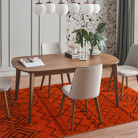Machine Washable Rug RW1801 – ORANGE Soft Chenille