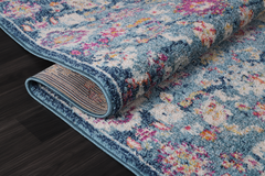 Vintage Area Rug 7654 – Navy Overdyed Floral