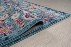 Vintage Area Rug 7654 – Navy Overdyed Floral