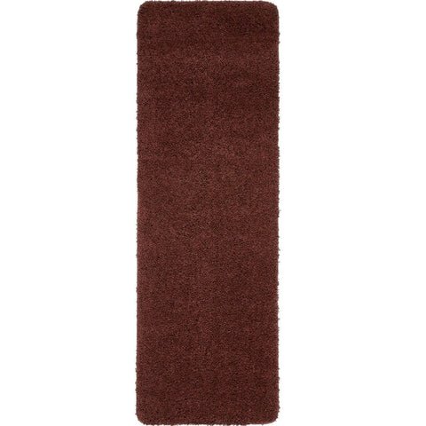 Washable Ox Red Shaggy Rug
