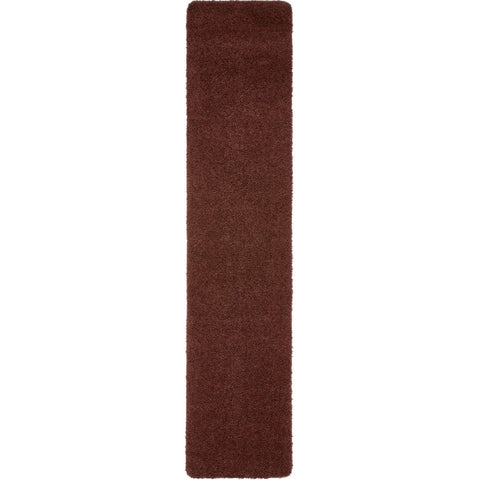 Washable Ox Red Shaggy Rug