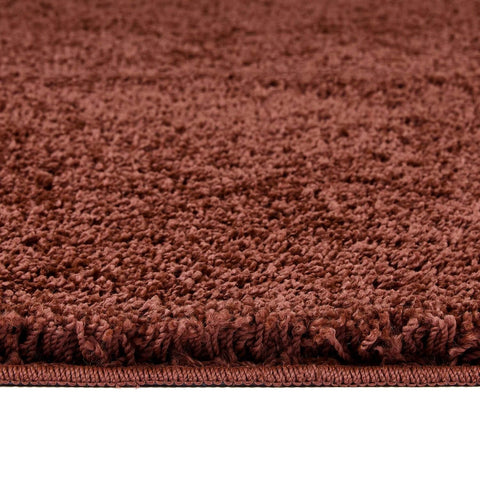 Washable Ox Red Shaggy Rug
