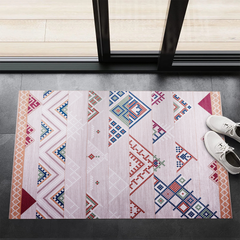 Rugs Depot - Bohemian Grey Striped Washable Rug, Design NL1002