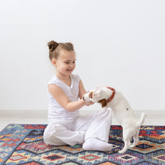 Rugs Depot – Kilim Tribal Geometric Multicolor Rug | Machine Washable Chenille Rug with Non-Slip Cotton Backing (Copy)