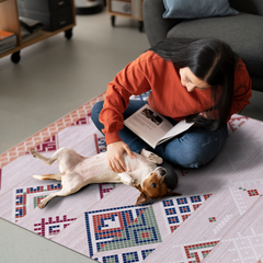 Rugs Depot - Bohemian Grey Striped Washable Rug, Design NL1002