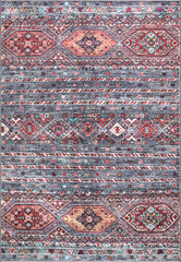 Rugs Depot RW1002 – Machine Washable Multicolor Tribal Diamond Rug | Bohemian Kilim-Style Carpet for Living Room, Bedroom & Office