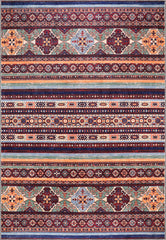 Rugs Depot RW1004 – Machine Washable Multicolor Tribal Kilim Rug | Geometric Striped Oriental Carpet for Living Room, Bedroom & Dining