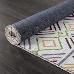 Rugs Depot Kilim Red Medallion Washable Rug Design RW1005