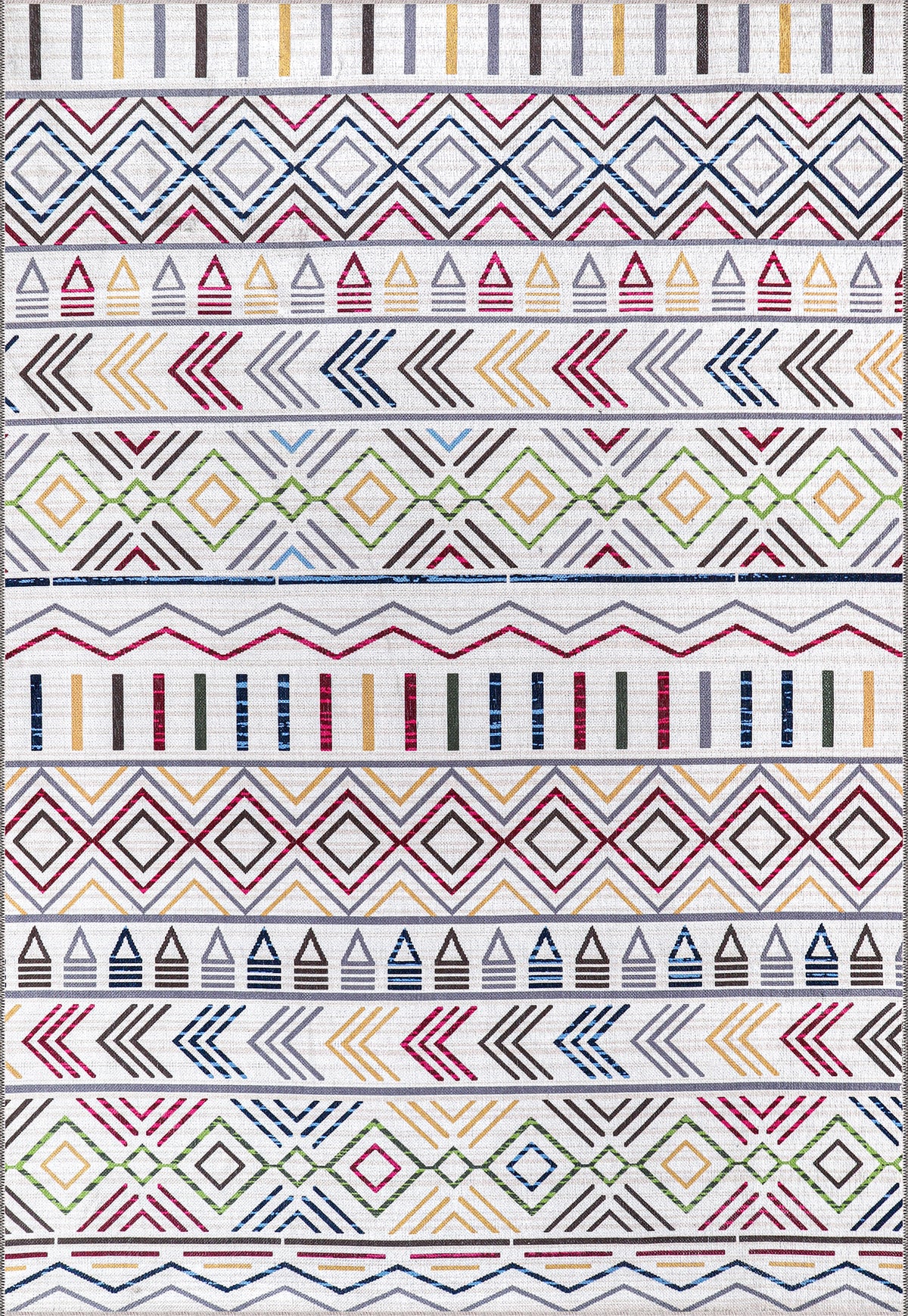 Rugs Depot Kilim Red Medallion Washable Rug Design RW1005