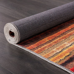 Rugs Depot RW1006 – Machine Washable Multicolor Striped Area Rug | Modern Bohemian Vibrant Carpet for Living Room, Bedroom & Office