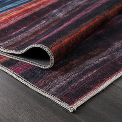 Rugs Depot RW1006 – Machine Washable Multicolor Striped Area Rug | Modern Bohemian Vibrant Carpet for Living Room, Bedroom & Office