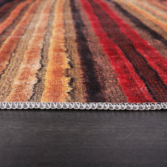 Rugs Depot RW1006 – Machine Washable Multicolor Striped Area Rug | Modern Bohemian Vibrant Carpet for Living Room, Bedroom & Office