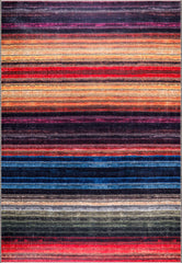 Rugs Depot RW1006 – Machine Washable Multicolor Striped Area Rug | Modern Bohemian Vibrant Carpet for Living Room, Bedroom & Office