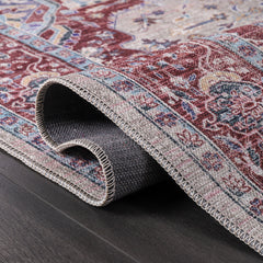 Rugs Depot RW1008 – Machine Washable Persian Medallion Rug | Traditional Oriental Vintage Carpet for Living Room, Bedroom & Dining