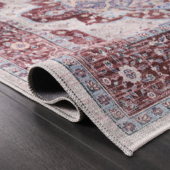 Rugs Depot RW1008 – Machine Washable Persian Medallion Rug | Traditional Oriental Vintage Carpet for Living Room, Bedroom & Dining